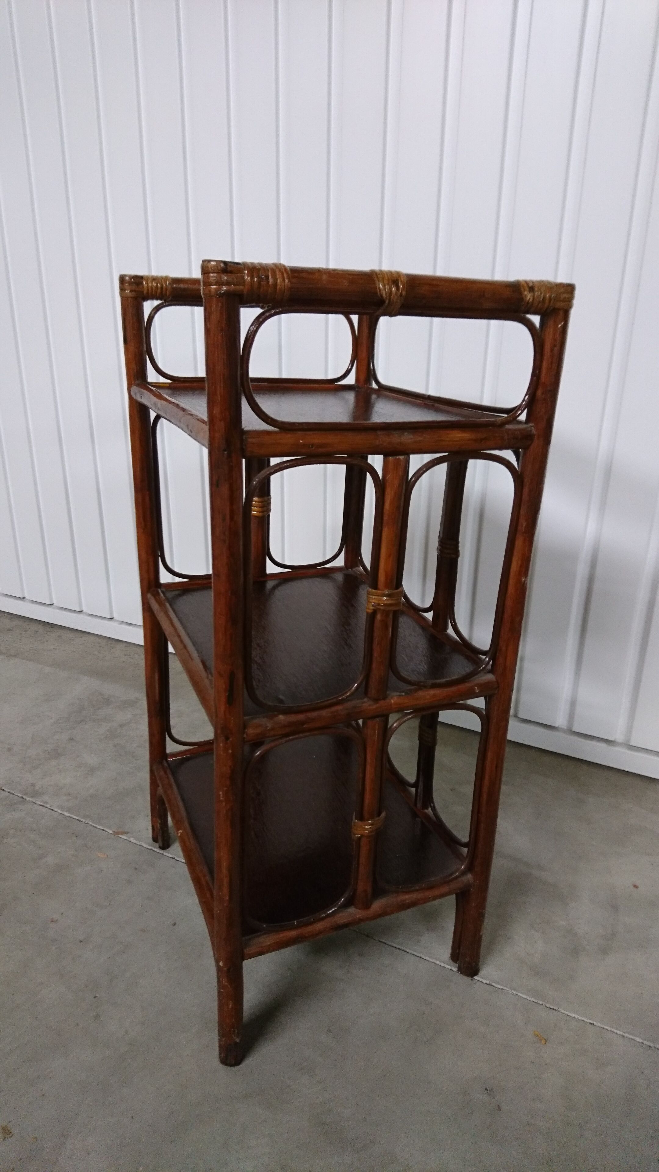 Vintage rattan shelf