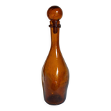 Three-sided blown glass carafe from Biot 1960s