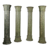 Large carved wooden columns