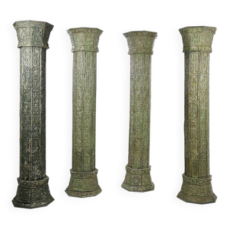 Large carved wooden columns
