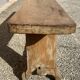 Solid wood bench, French artisanal craftsmanship.