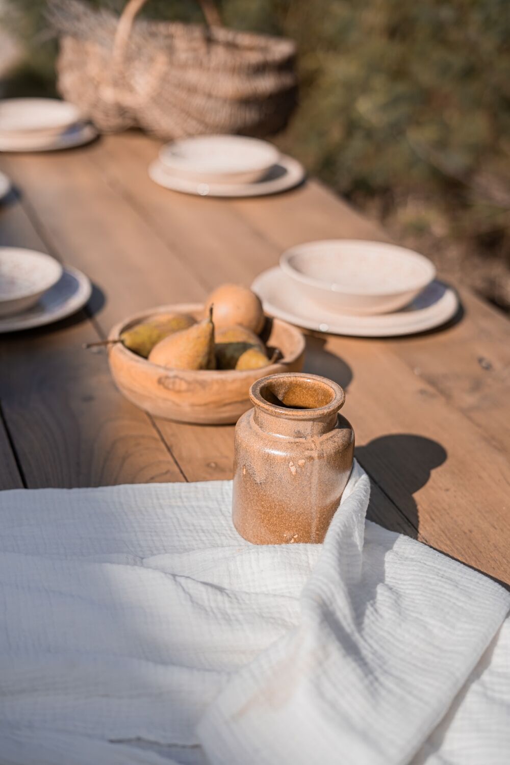 Table de ferme rénovée