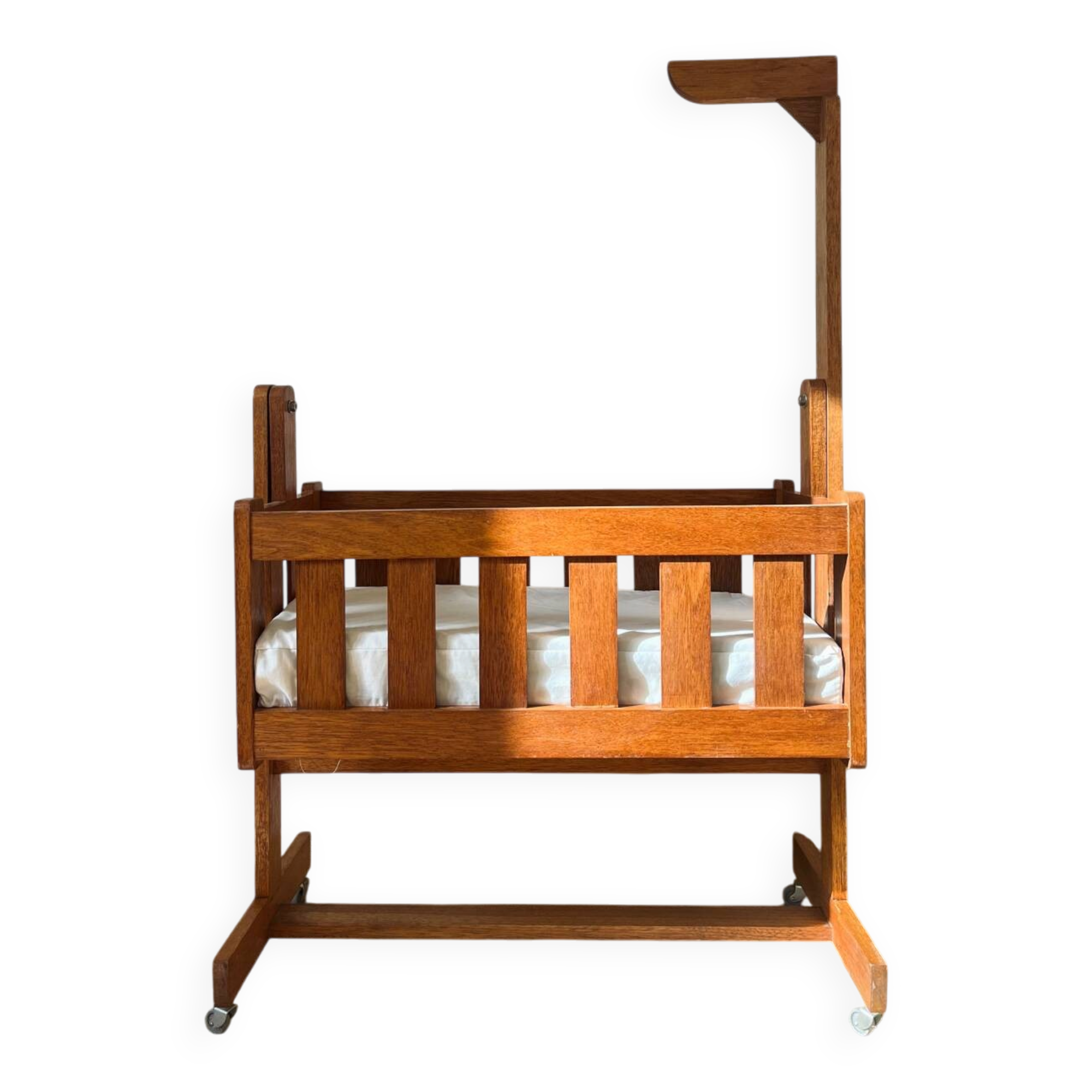 Vintage Scandinavian wooden cradle