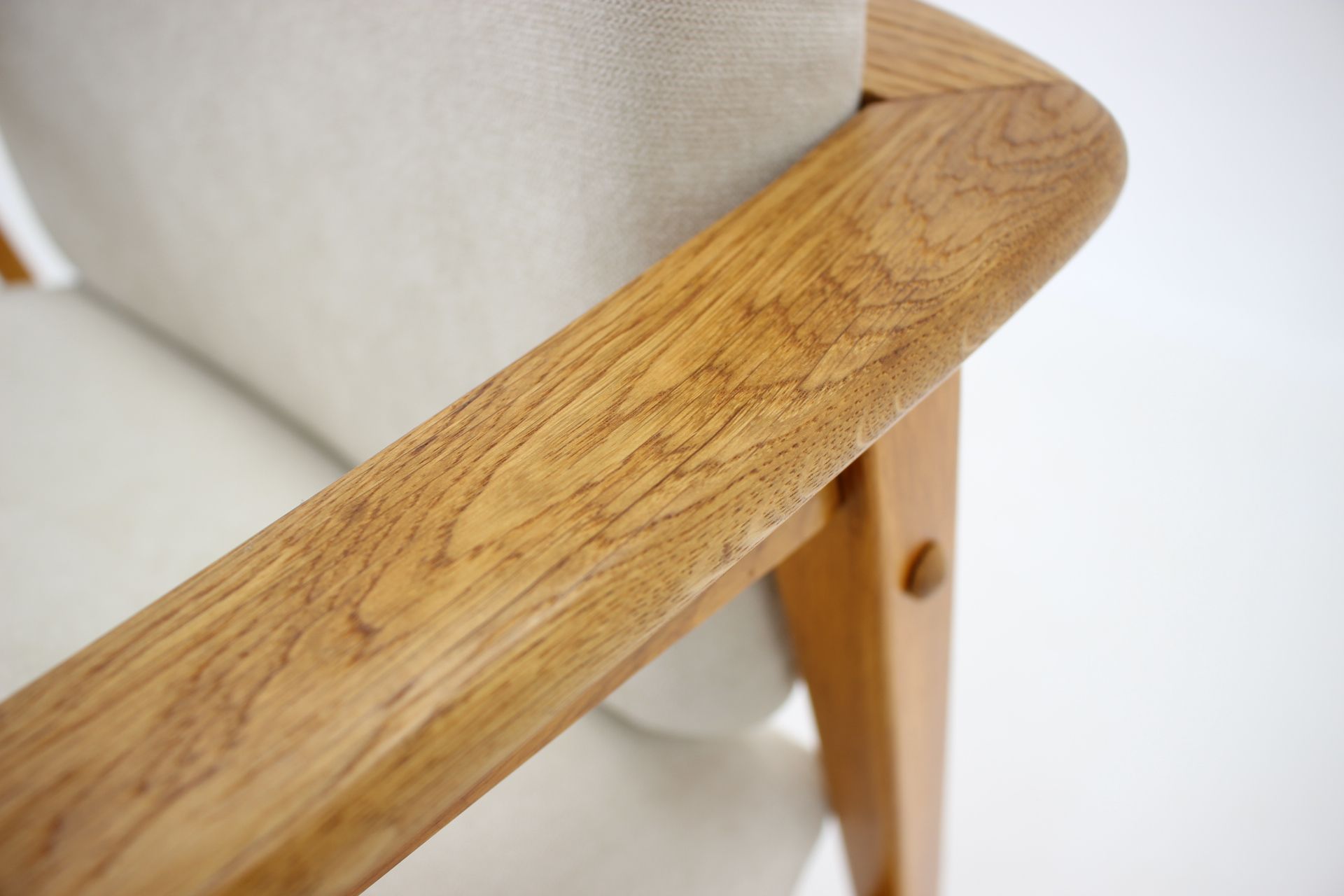 1960s Pair of Oak Armchairs, Czechoslovakia