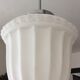 Art deco pendant lamp from the 50s in opaline and chrome metal
