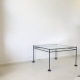 Table low minimalist metal and glass to the 1960s