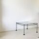 Table low minimalist metal and glass to the 1960s