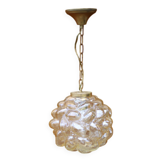 Bubbled glass suspension, glass ceiling lamp, lighting, interior decoration