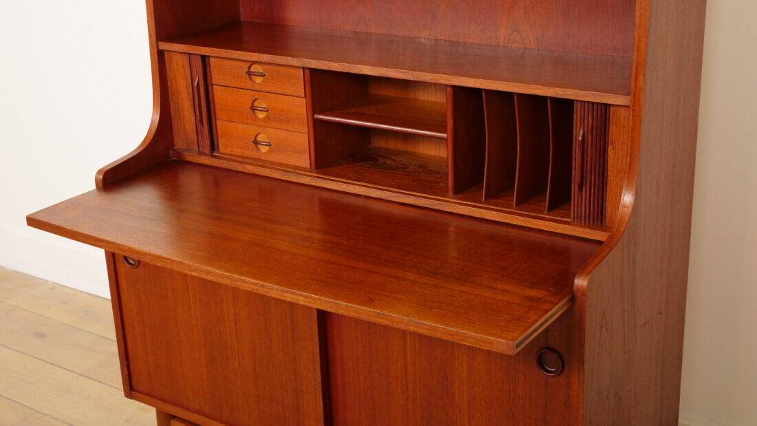 Vintage bookcase | Secretary | Teak | Johannes Sorth