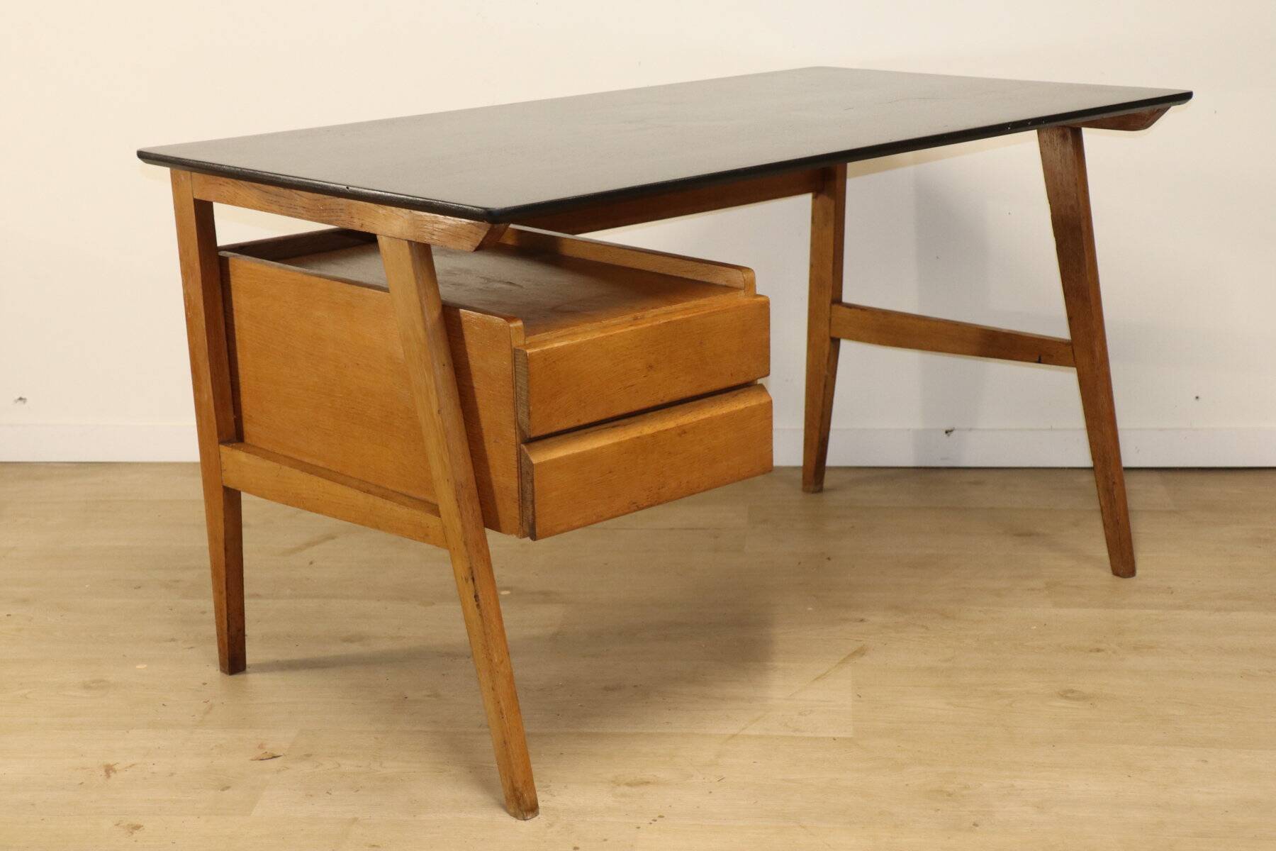 Vintage oak desk, 1950s