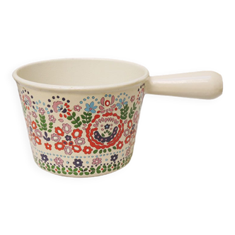 Le Creuset pan with floral pattern