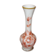 Vase soliflore en verre opaline soufflé à décor de fleurs