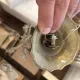 Antique chandelier with pendants – Louis XV style – gilded brass