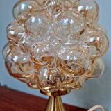 Bubbled glass table lamp, design Helena Tynell, 1970