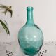 Greenish-blue Dame-Jeanne bottle, vintage French, Viresa