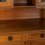 Two-piece buffet from the 1910s in Art Nouveau style, beech wood