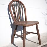 Stamped curved wooden chair, 40s, bistro chair, Windsor chair, extra chair