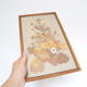 Nice table of dried flowers on beige linen