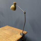 Industria rotterdam clamp lamp with brass shade