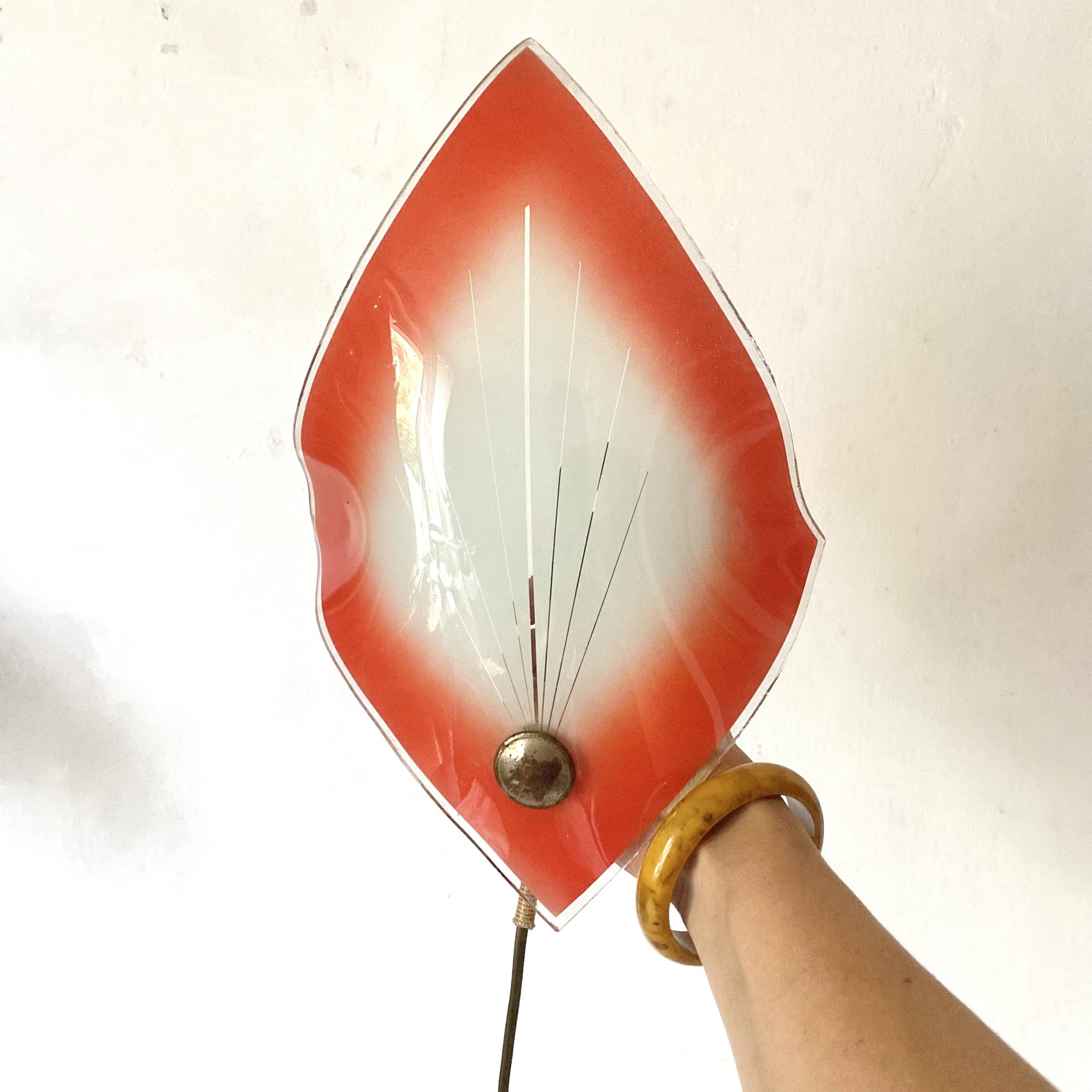 Vintage opaline balladeuse wall light