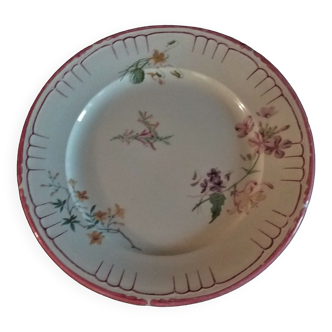 Assiette plate faïence de Choisy le Roi pour Au vase étrusque Paris