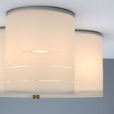 Freeform ceiling light circa 1990 glass and perspex