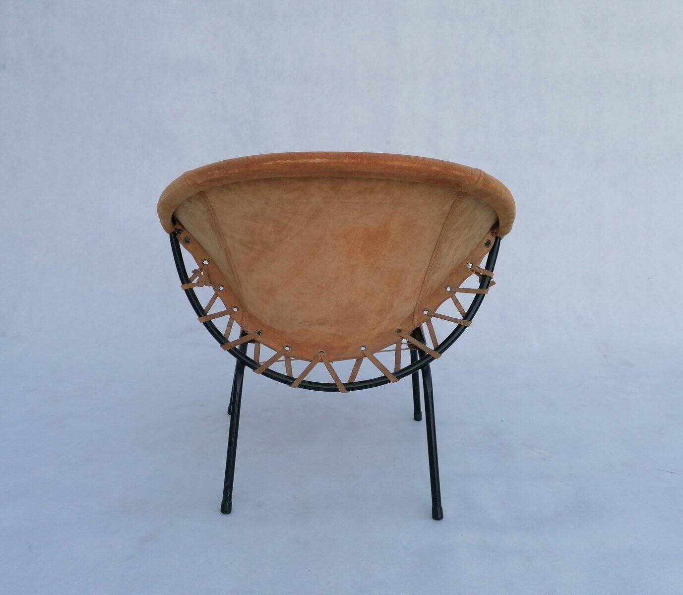 Mid-century circle balloon chair by Lusch Erzeugnis for Lusch & Co, 1960s