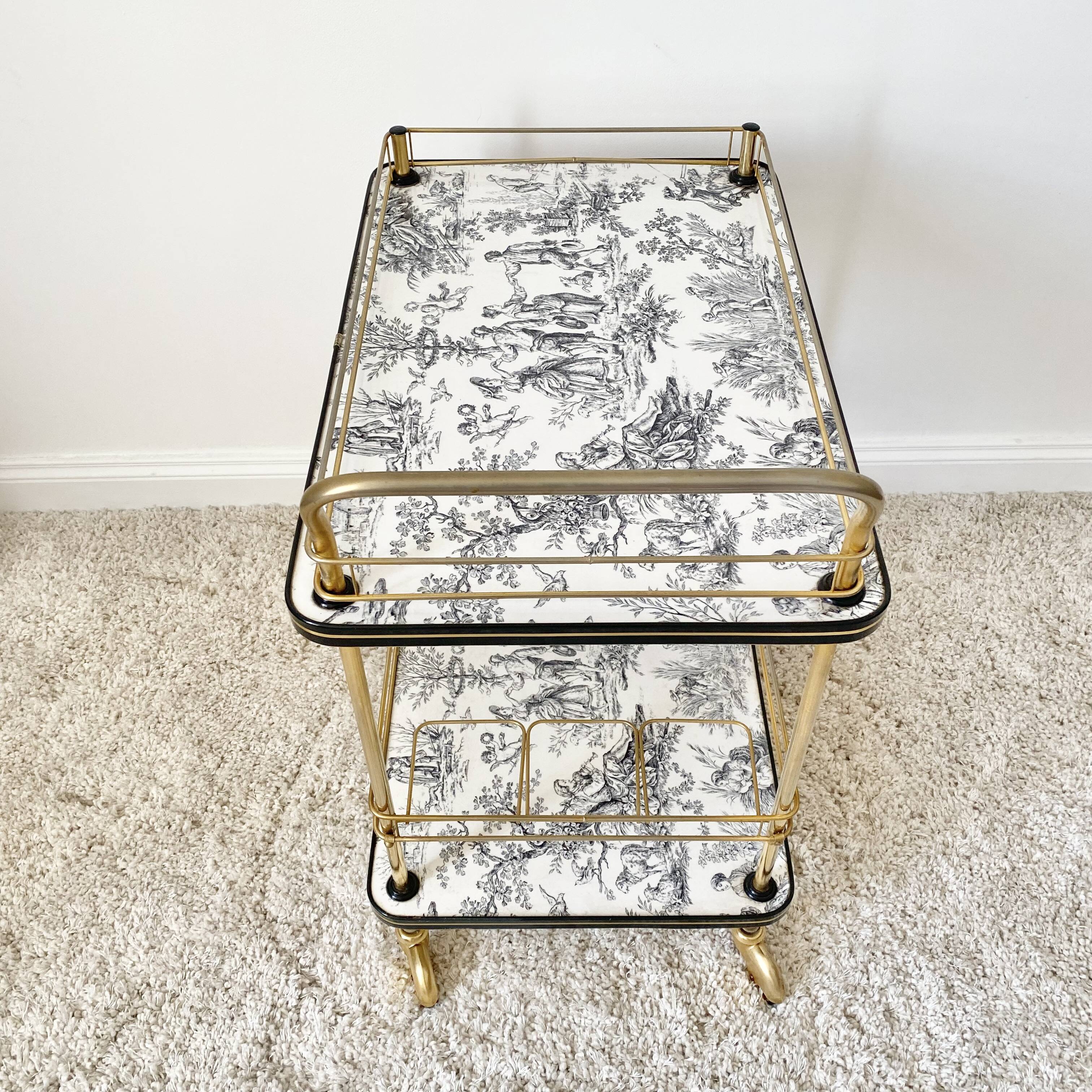 Vintage golden service toile de Jouy