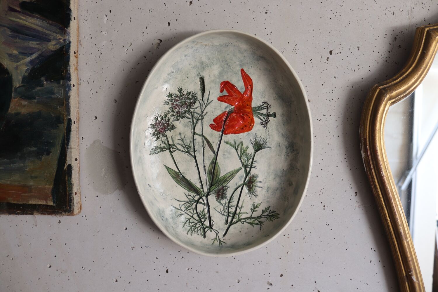 Plat céramique fleurs Dartmouth