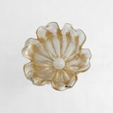 Archimede Seguso Handmade Murano Glass Table Lamp Gold Italian Art Deco 1980s