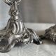 Paire de Chandeliers rocaille métal argenté vintage 1950