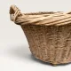 Grand panier à linge ovale en osier