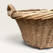 Grand panier à linge ovale en osier