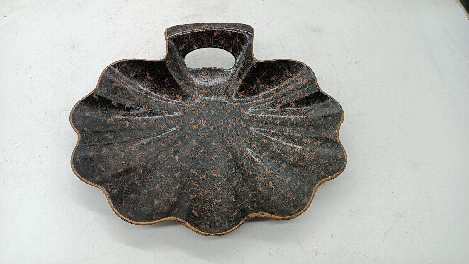 Gold-painted papier-mâché tray, early 1900s