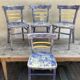 Set of 4 chairs bistro 70s vintage