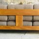 Scandinavian sofa 3-seater elm structure wool cushions chinée 1960