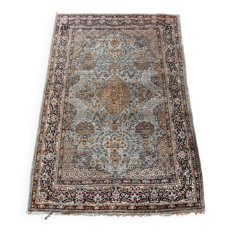 Antique Ghoum carpet from Iran in silk.