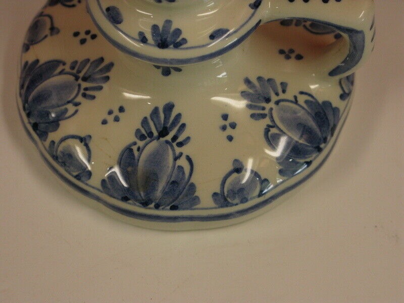 Delft earthenware candlestick