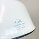 White Enamel and Cast Iron Industrial Pendant Light with Glass Cover, 1960s
