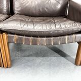 1980s Modular Leather Sofa by TON, Czechoslovakia