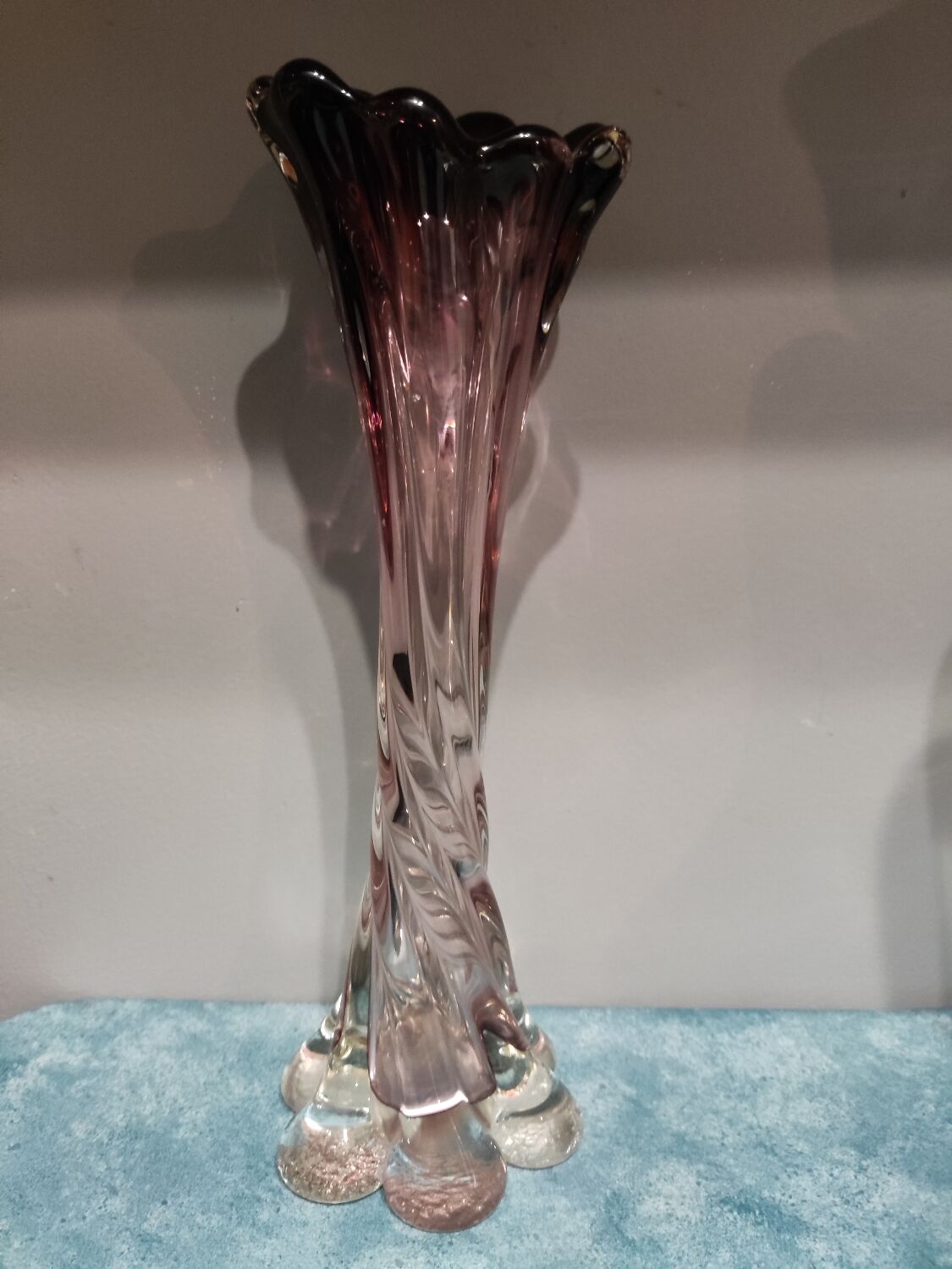 Blown glass vase called elephant's foot