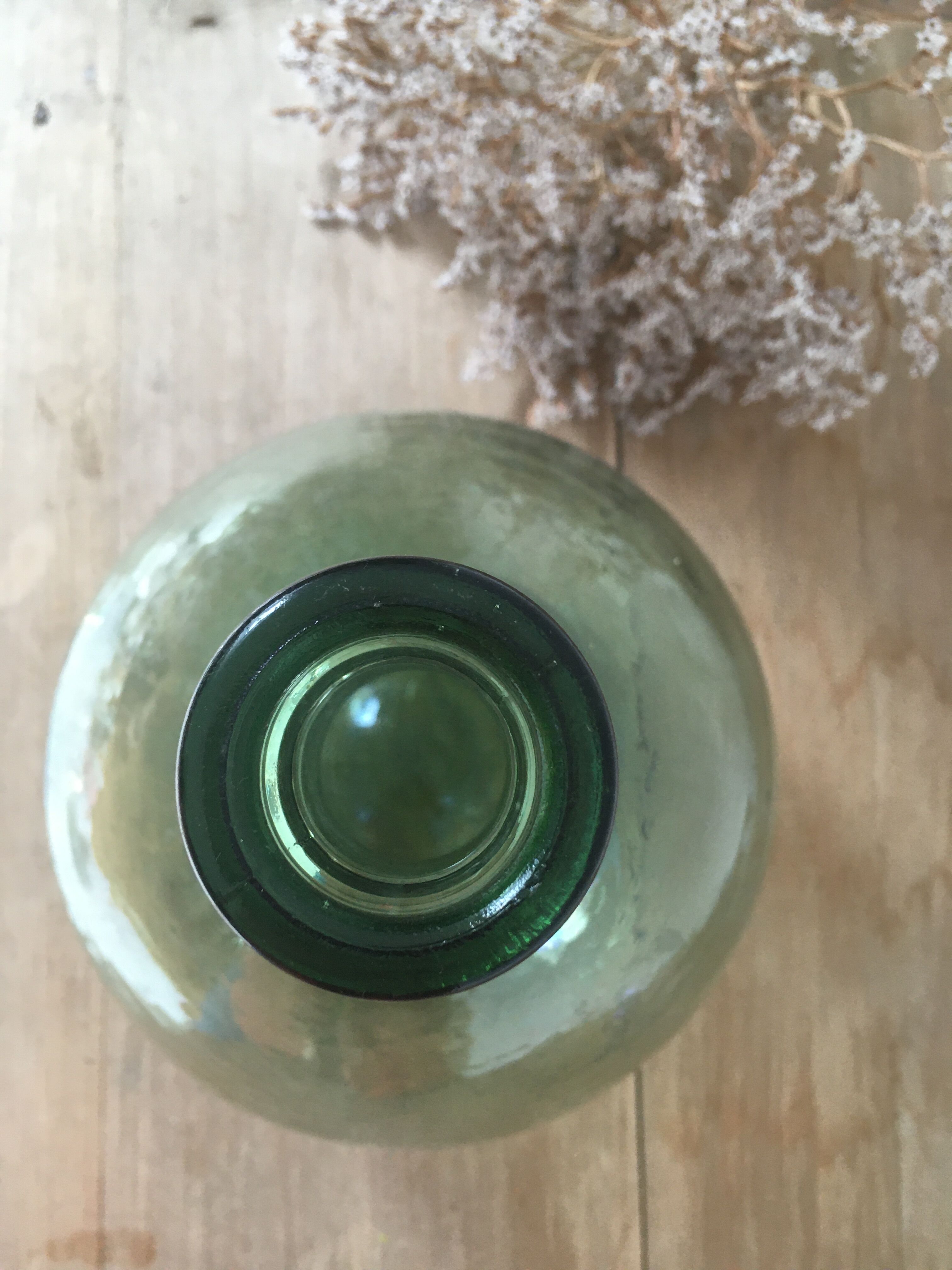 Vintage green demijohn