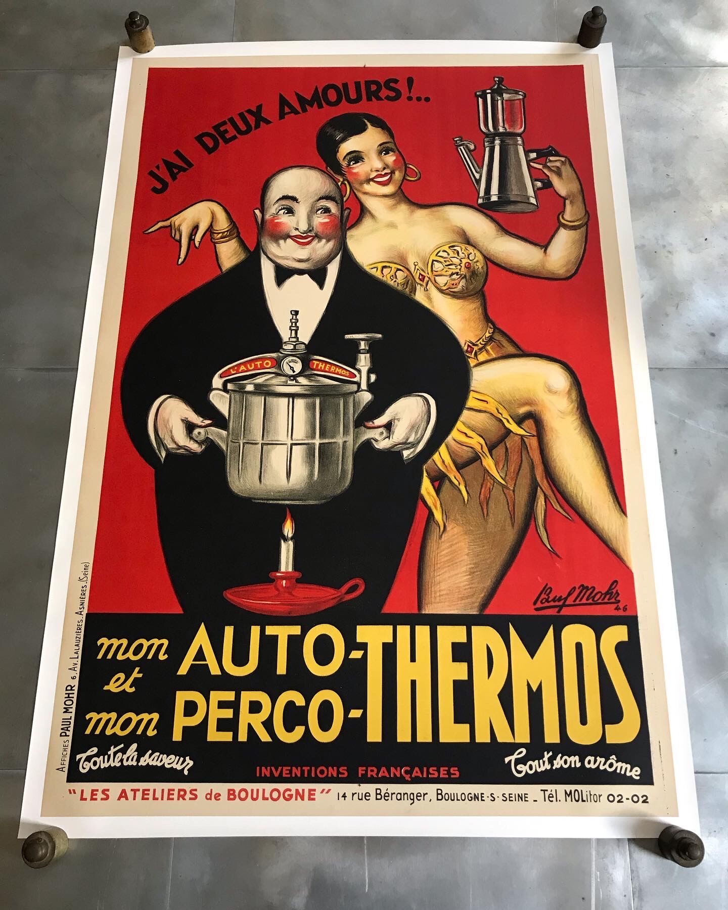 THERMOC poster with Josephine Baker by Paul Mohr