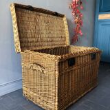 Old rattan trunk