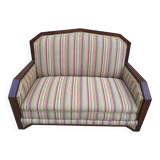 1940s art deco mahogany bench