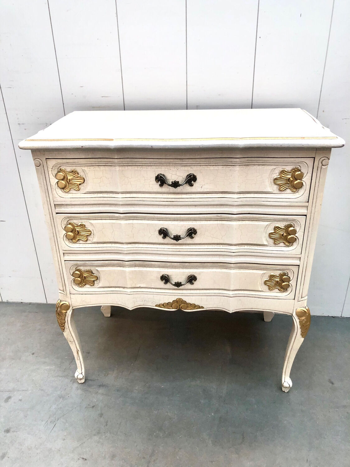 Louis XV style chest of drawers, oak, 1970