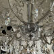 Chandelier 35 Murano glass lamps and crystal tassels D120cm