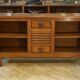 Oak and wrought iron sideboard signed by Charles Dudouyt, 1940s.