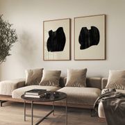 Pair of giclee prints, abstract wall art set of two, 50x70cm