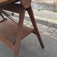 Drawing table wood and vintage metal